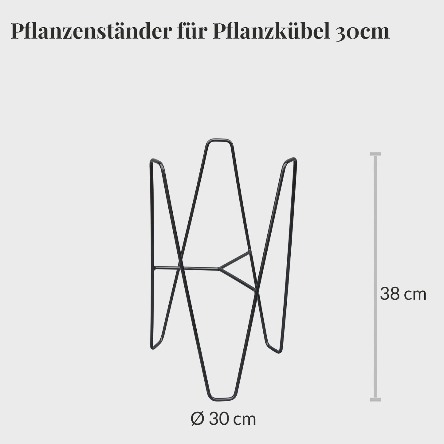 Pflanzenständer Metall Schwarz
