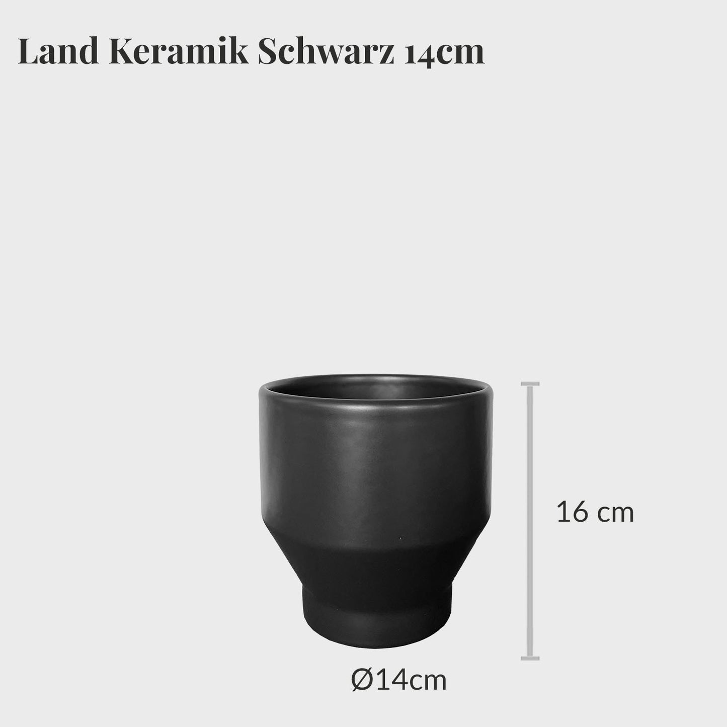 Keramiktopf Land 14cm