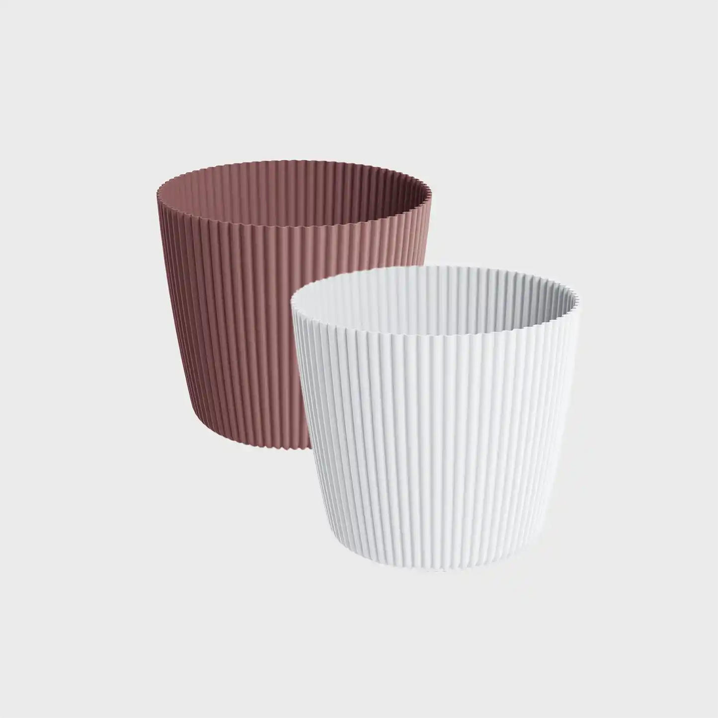 2er Übertopfset 2S Milly Weiß-Rosa