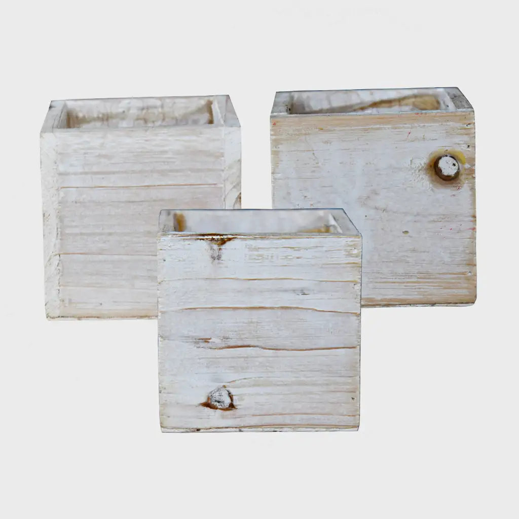 3er Set Holzkistchen 10cm