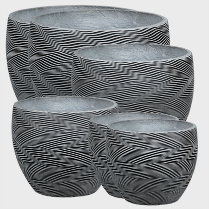 6er Übertopfset XL Keramik Outdoor