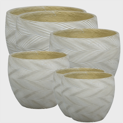 6er Übertopfset XL Keramik Outdoor