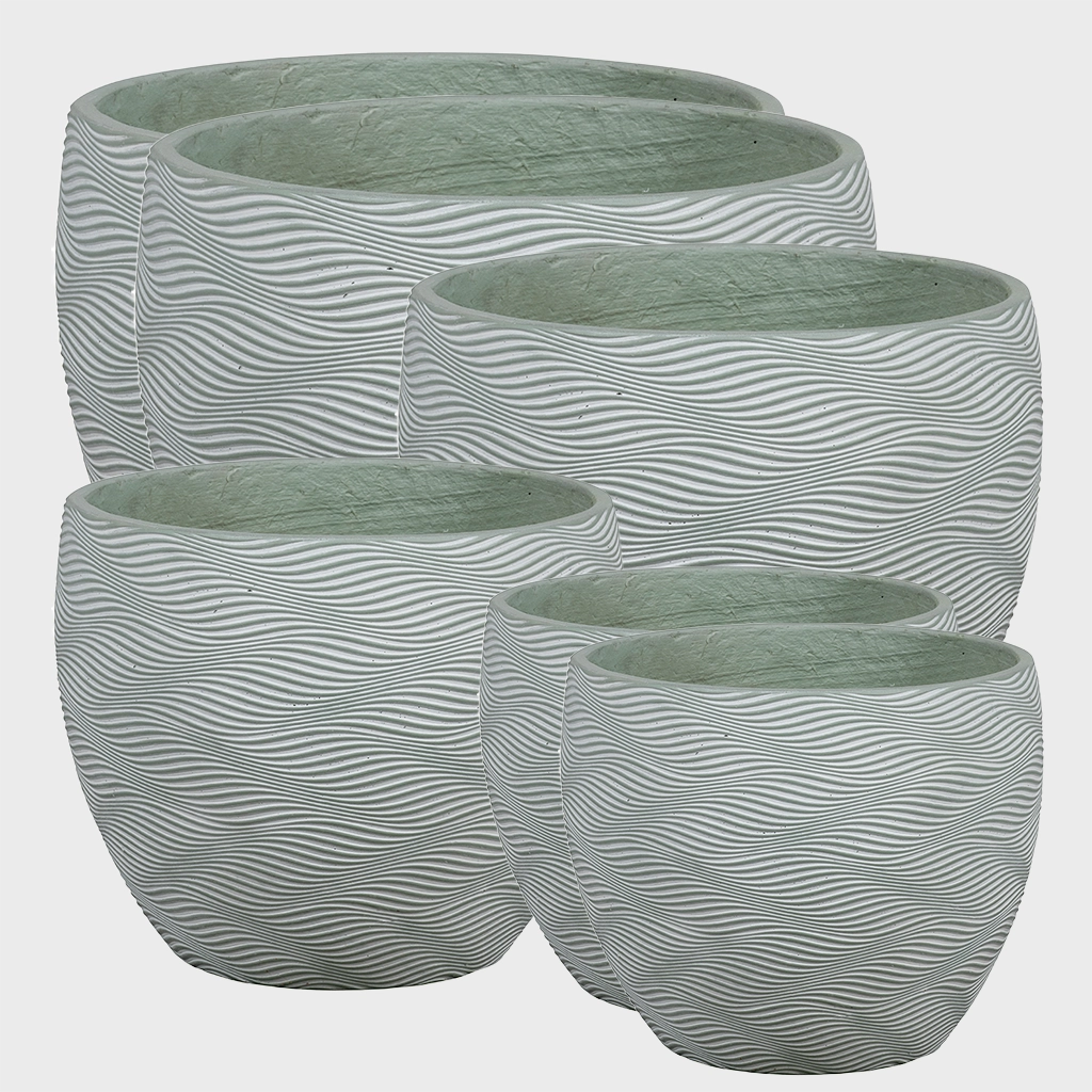 6er Übertopfset XL Keramik Outdoor