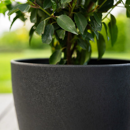 6er Übertopfset Outdoor Alisa Mattschwarz