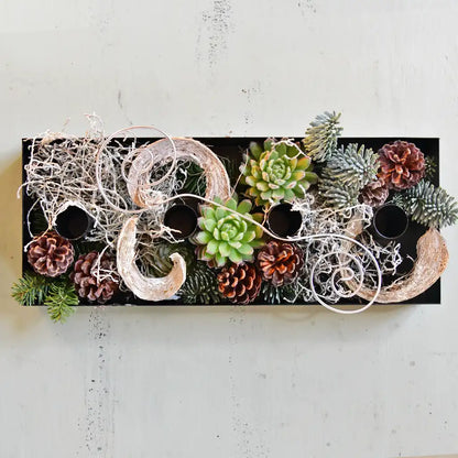 Adventskranz Modern mit Metallschale und Floristendeko