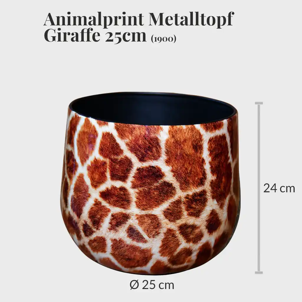 Animalprint Metalltopf 25cm