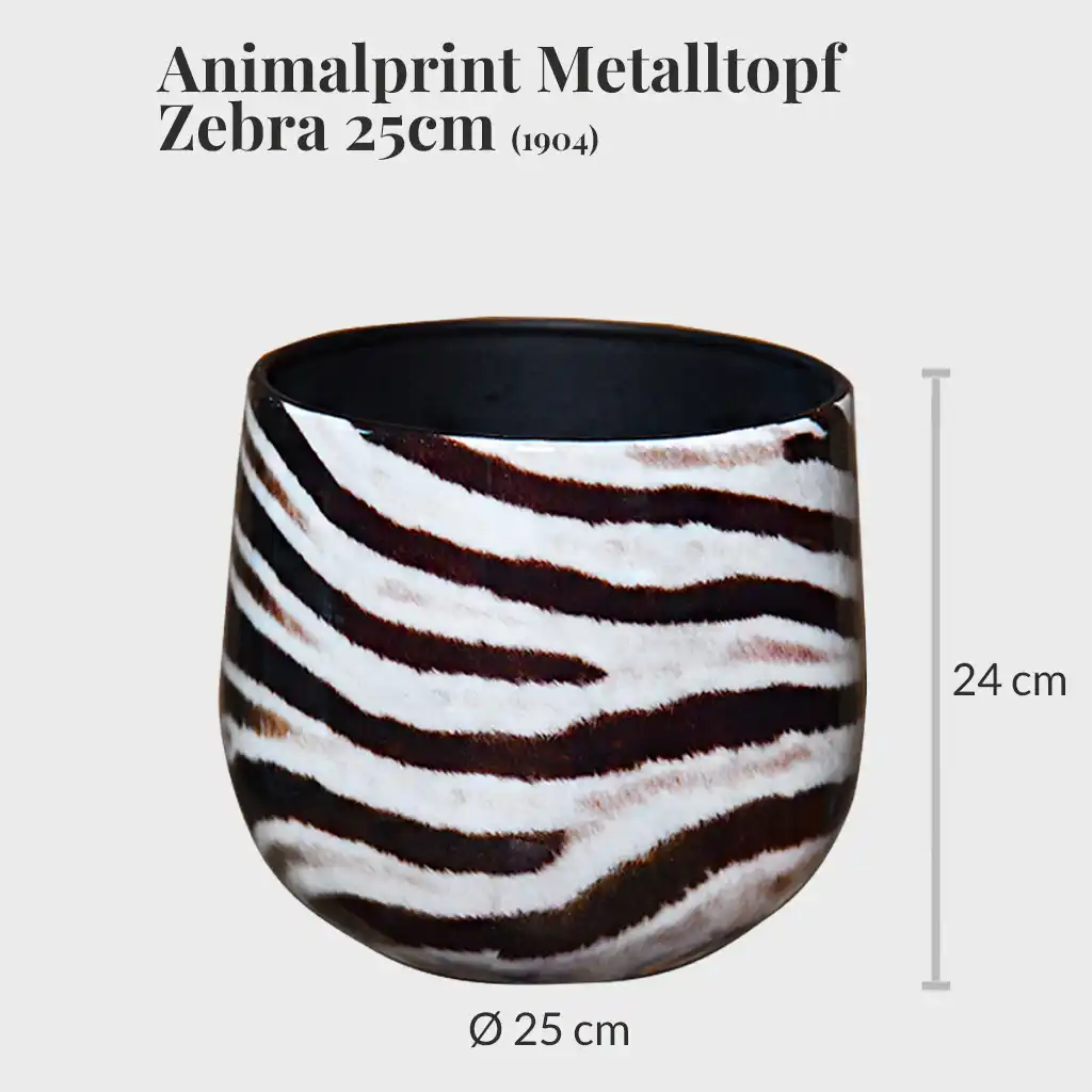 Animalprint Metalltopf 25cm