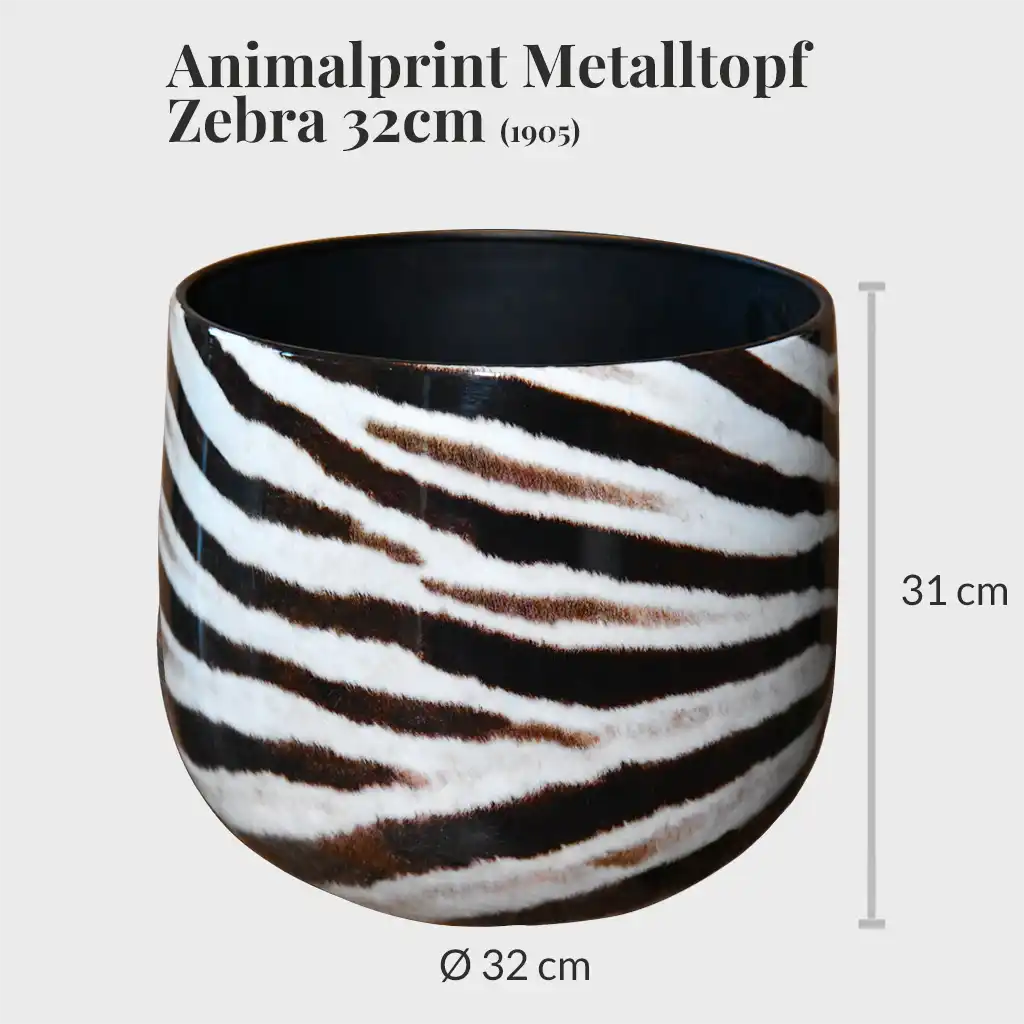 Animalprint Metalltopf 32cm