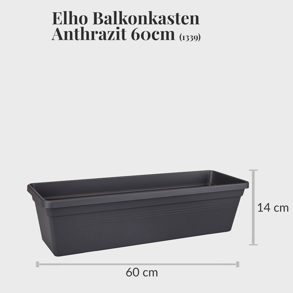 Balkonkasten Anthrazit von Elho aus recyceltem Kunststoff