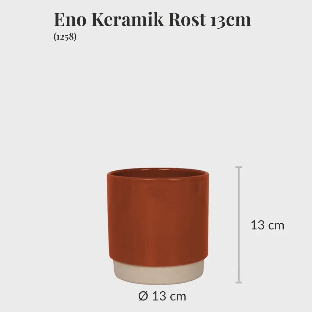 Übertopf aus Keramik für Zimmerpflanzen Rost Rot Braun