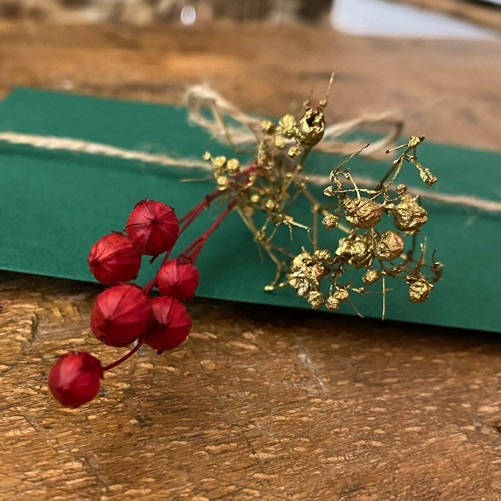 Geschenkverpackung für Gutscheine und Staubhandschuhe