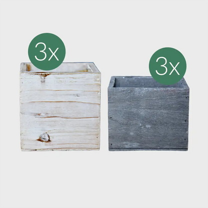 3er Set Holzkistchen 10cm