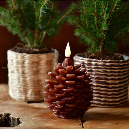 Kerze Tannenzapfen LED