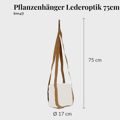 Pflanzenhänger Lederoptik 75cm