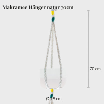 Makramee Hänger Weiß 70cm